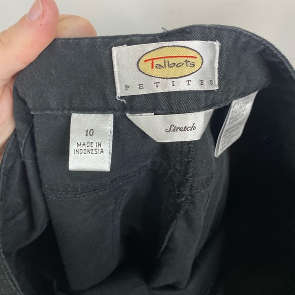 TALBOTS Size 10 Stretch High Waisted Cropped Capri Pants - Picture 5 of 6